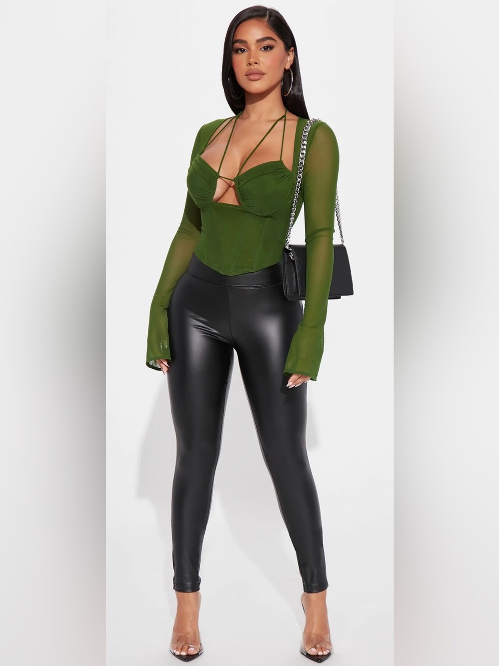 NWT MELANIE MESH CORSET TOP